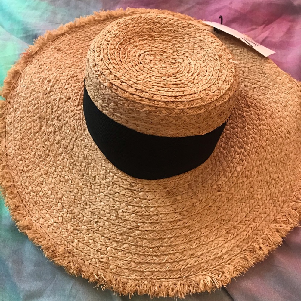 ZARA RAFFIA HAT WITH BAND - M